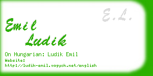 emil ludik business card